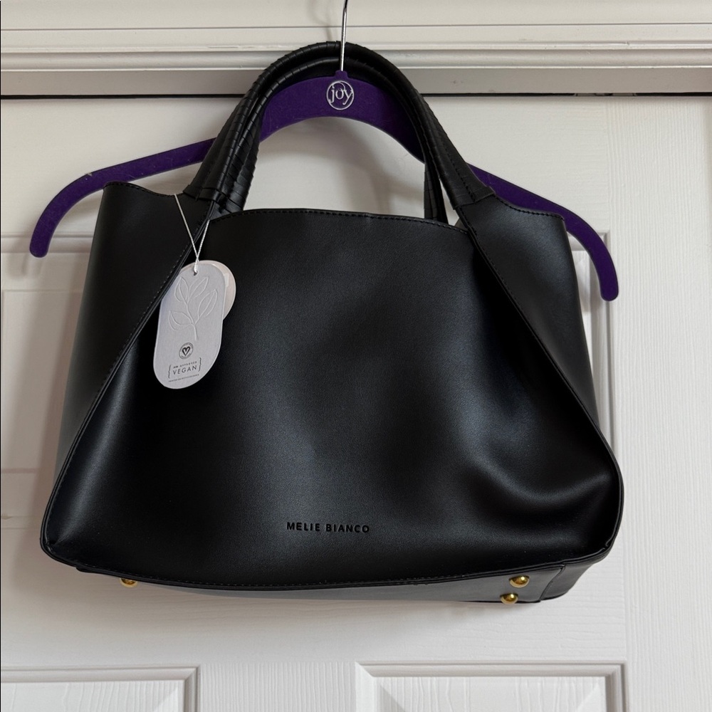 Melie Bianco Black Satchel